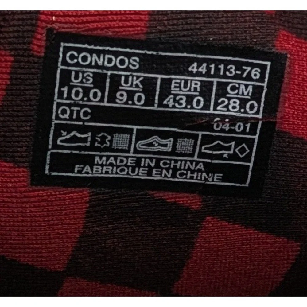 Vintage Mens Vans Skateboarding Condos Y2K Black Red Sandals 44113-76 Size 10